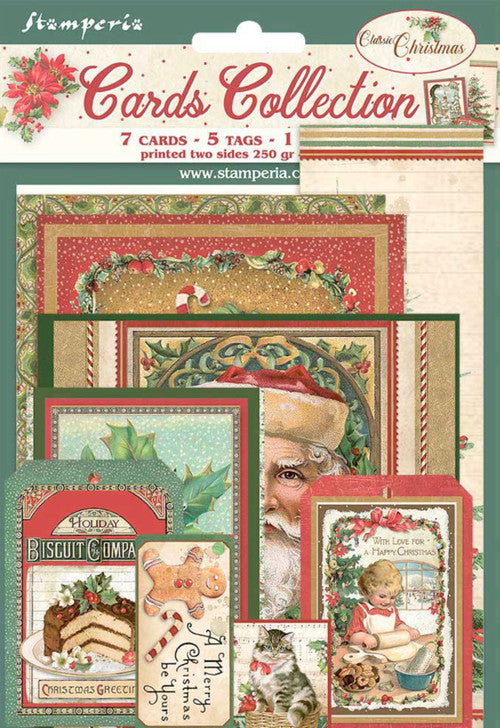 Stamperia Cards Collection - Classic Christmas