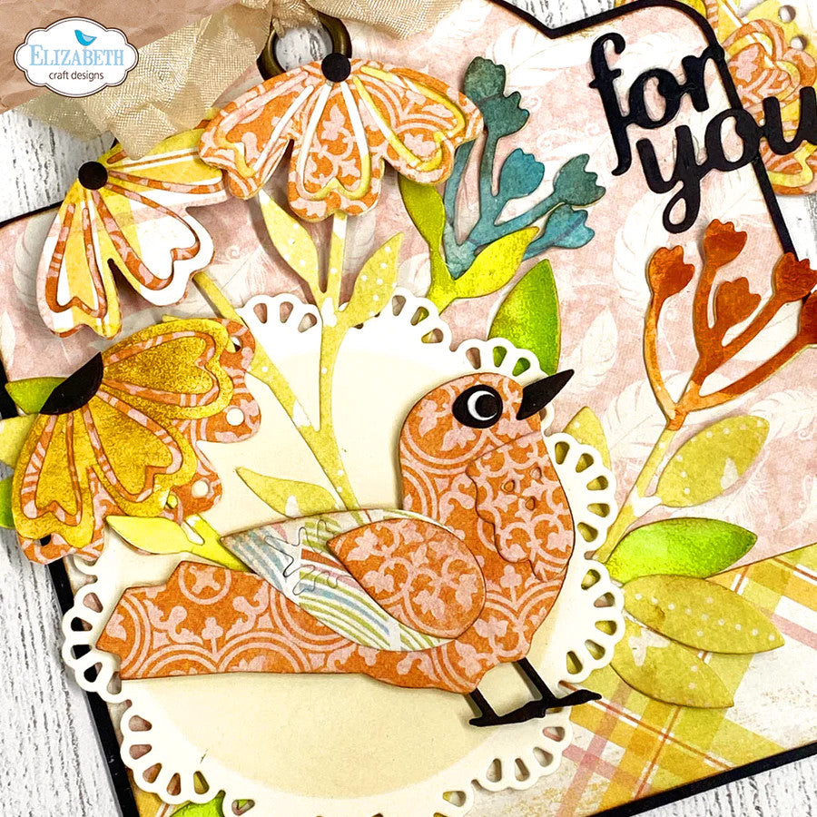 Elizabeth Craft Designs Juego de troqueles de pájaros en capas Everyday Elements