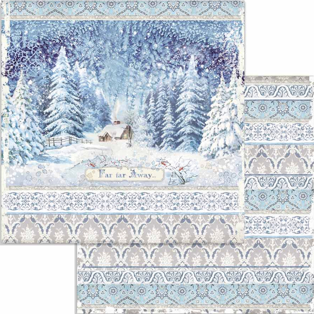 Stamperia Winter Tales Paquete de papel de doble cara 6" x 6"