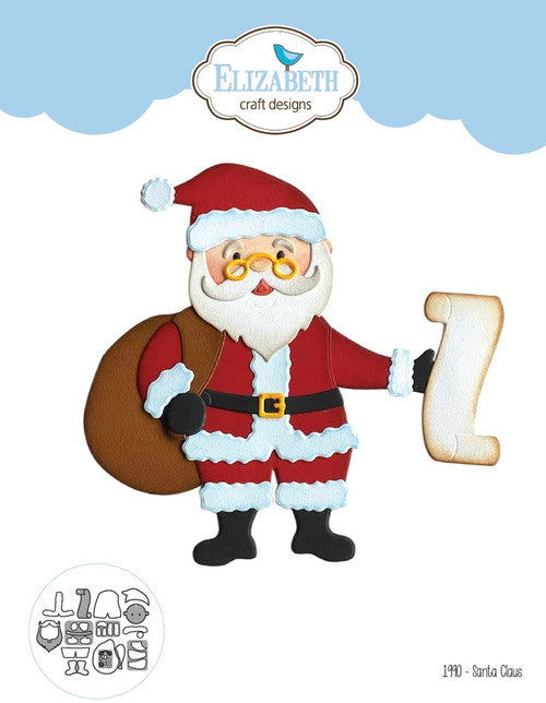 Elizabeth Craft Designs Gezellige en warme kerstman-stansenset