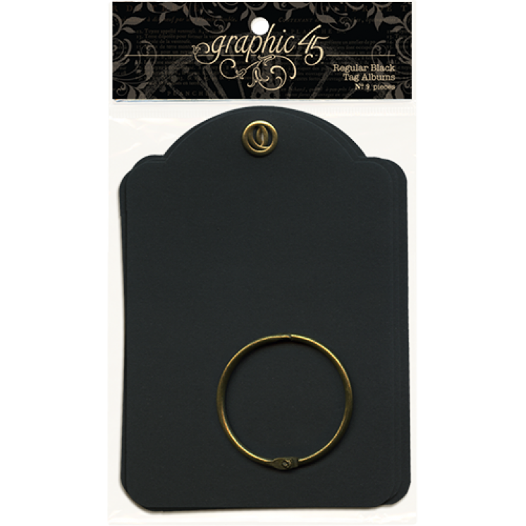 Graphic 45 Regular Tags Black