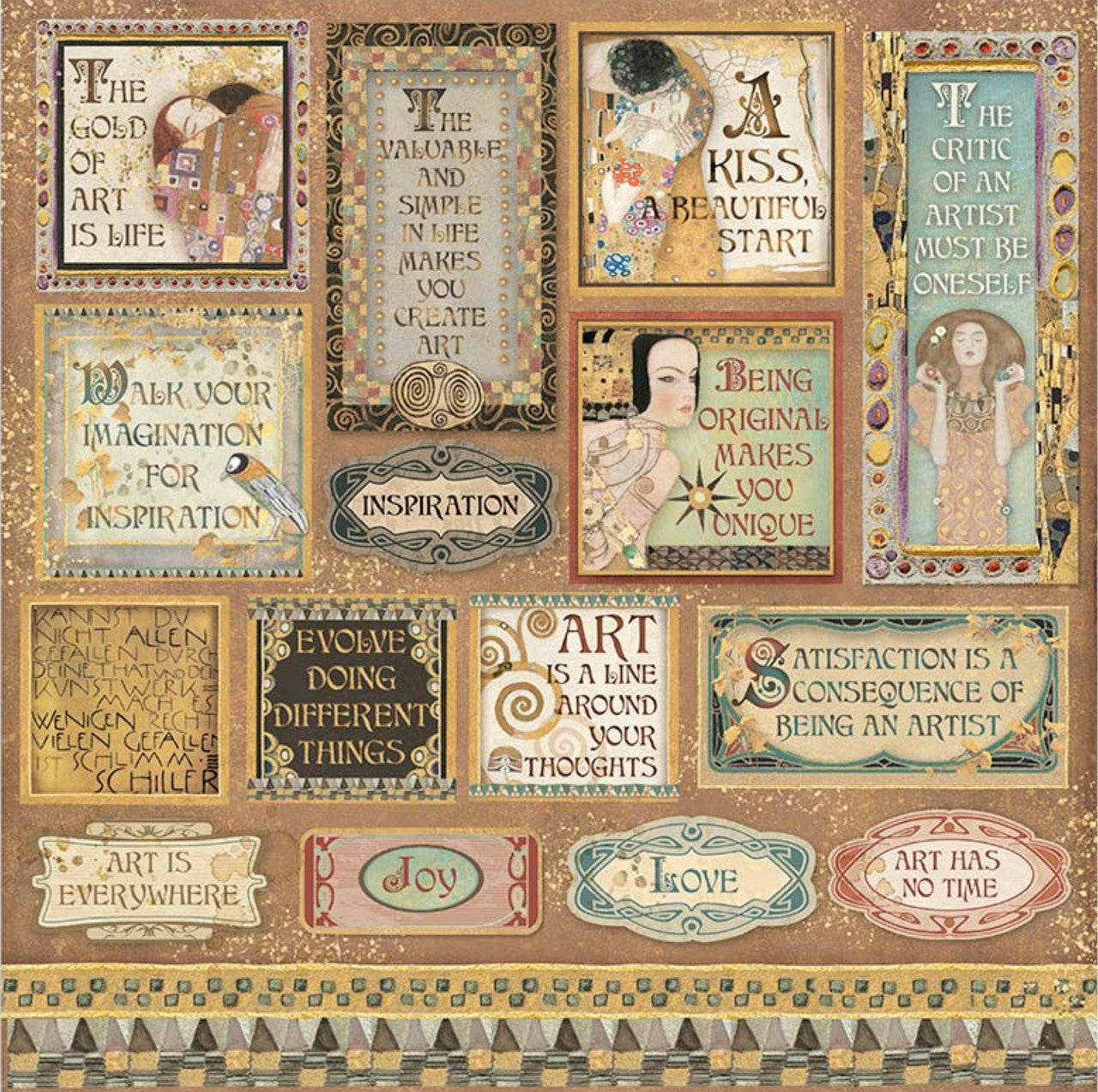 Stamperia (6"x6") dubbelzijdig papierpakket - Klimt