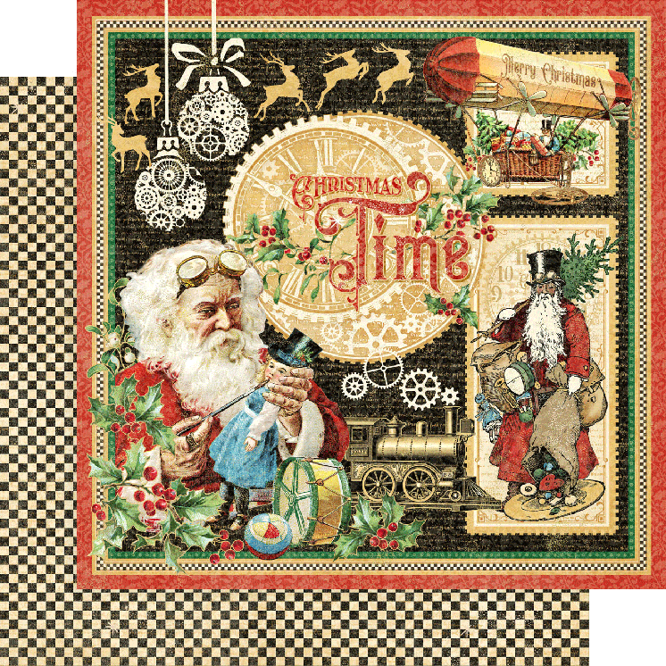 Paquete de colección Graphic 45 Christmas Time 12” x 12”