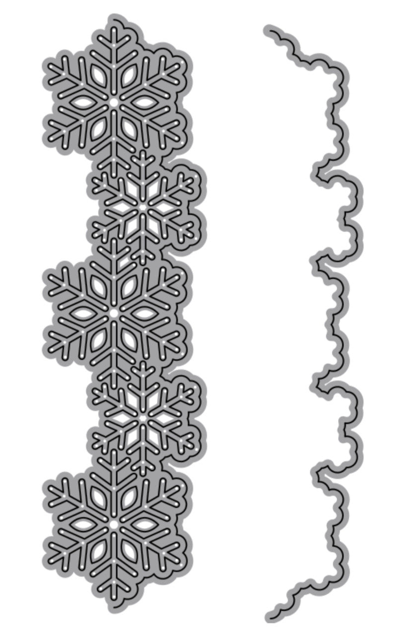 Elizabeth Craft Designs Juego de troqueles con borde de copo de nieve