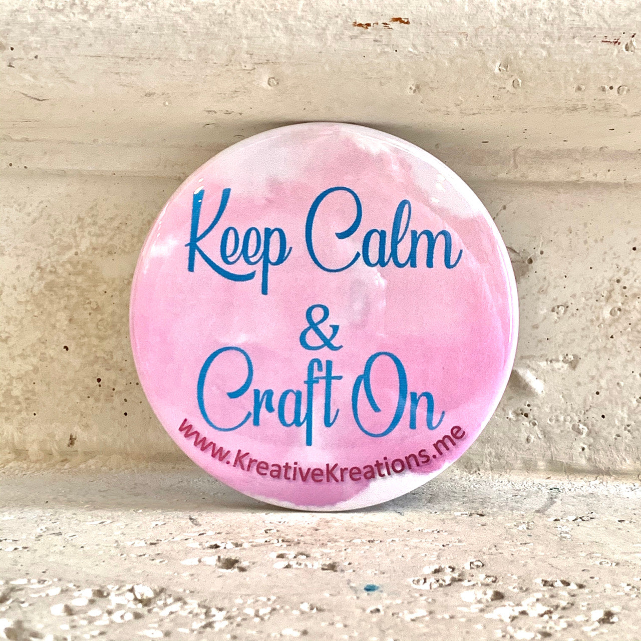 Botón de retroceso "Keep Calm & Craft On"