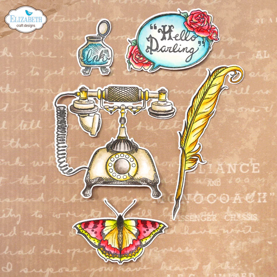 Elizabeth Craft Designs Hallo Darling Die Set 1999