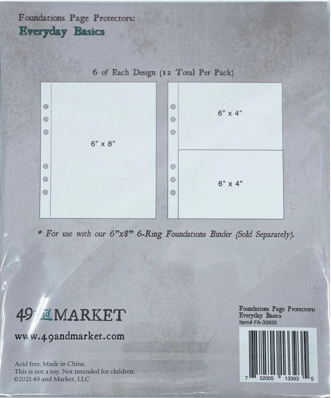 49 & Market Foundations Page Protectors - Everyday Basics
