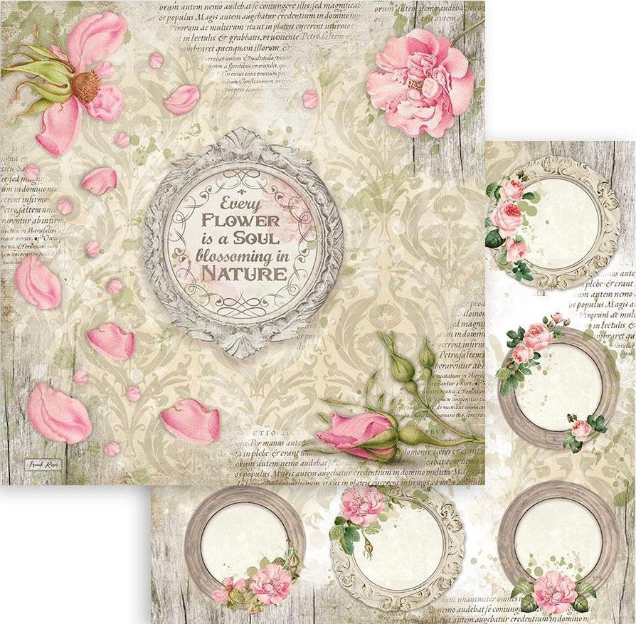 Colección de papel Stamperia de doble cara de 12" x 12" - Romantic Garden House
