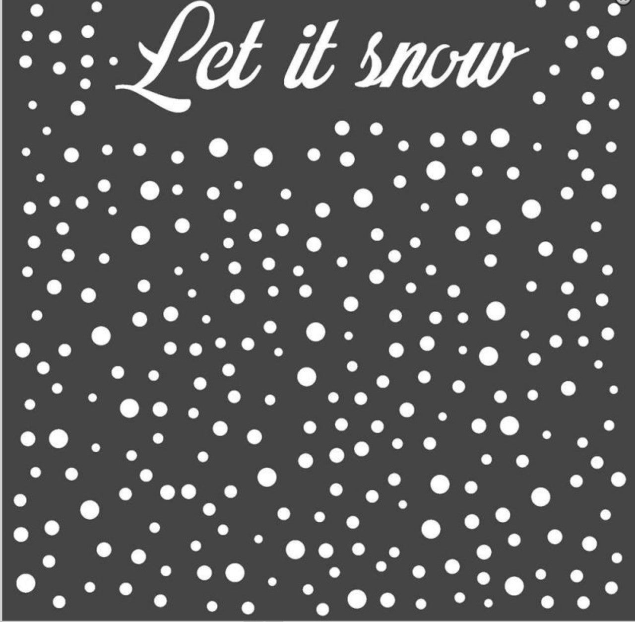 Stamperia dikke stencil laat het sneeuwen