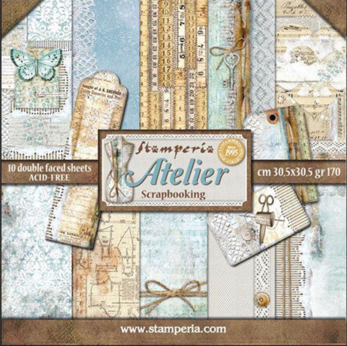 Colección de papel Stamperia Atelier 12” x 12”