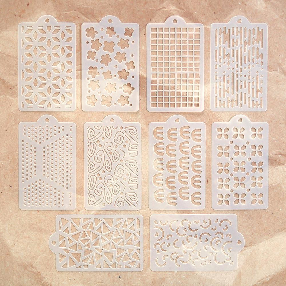 Elizabeth Craft Designs Happy Patterns Stencils Set of 10