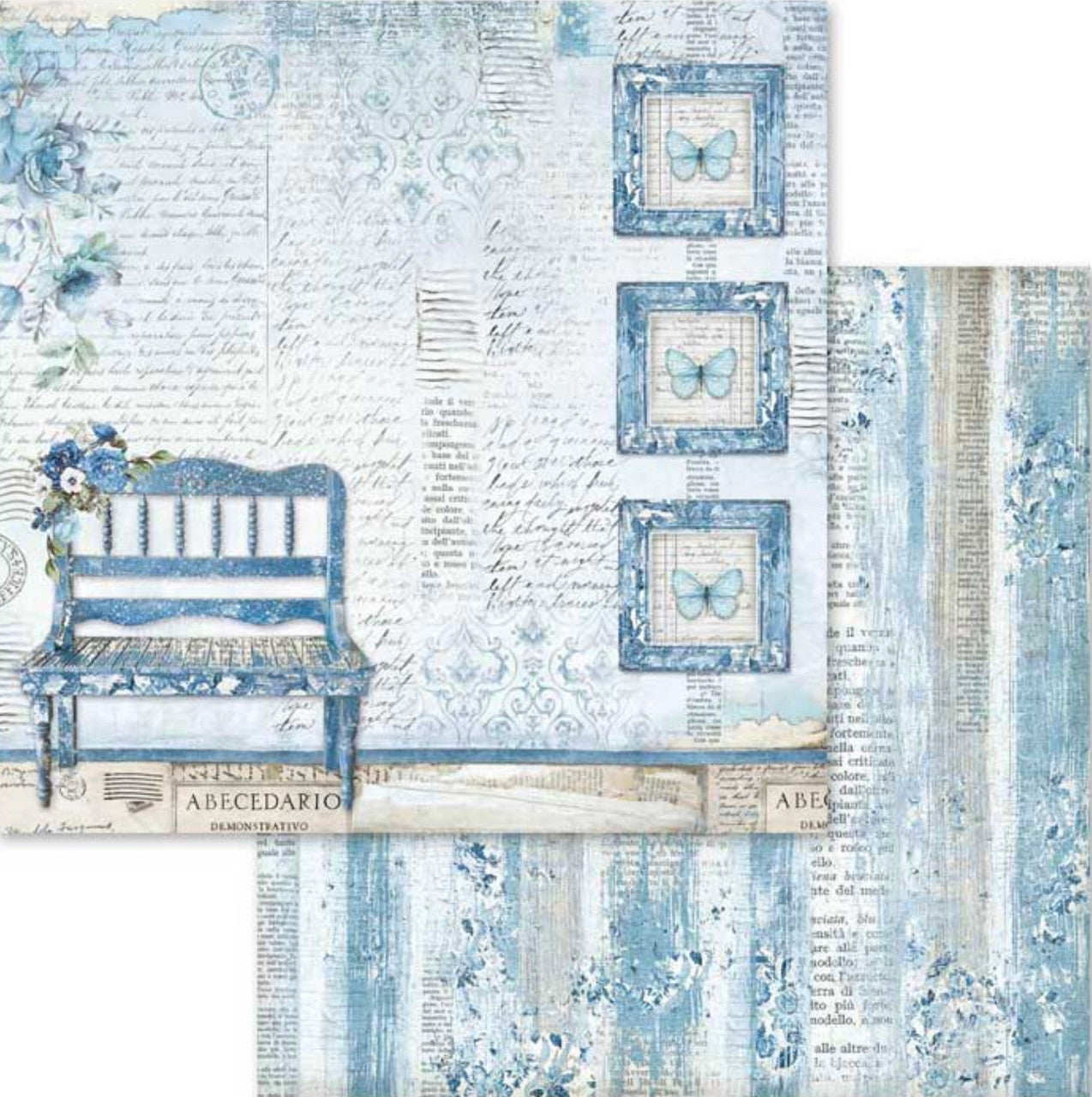Stamperia Blue Land Paper Pack 12” x 12”