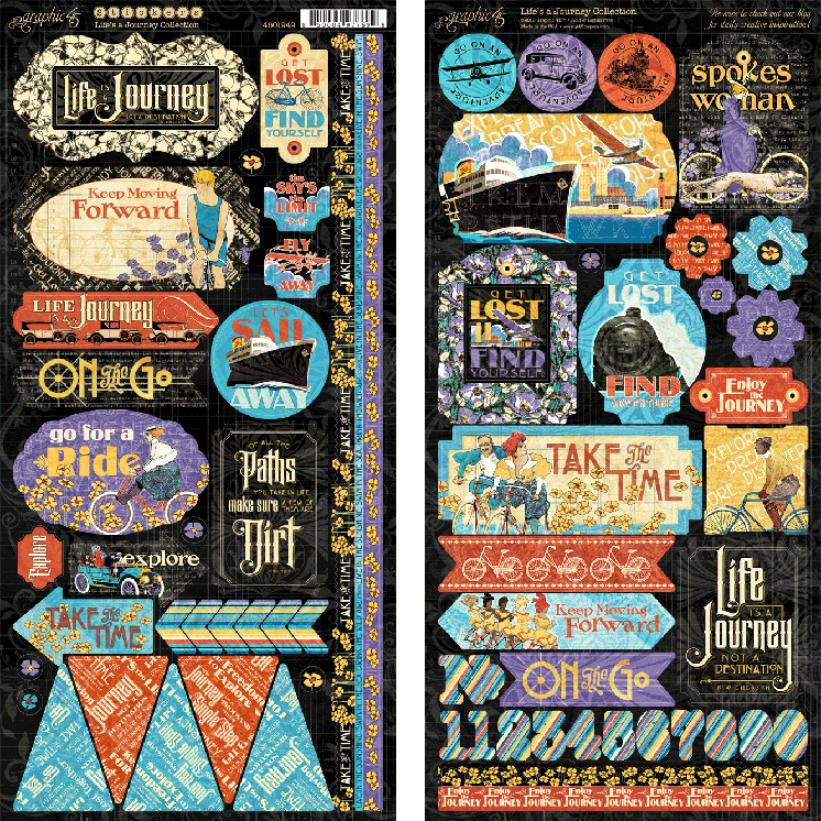 Paquete de colección Graphic 45 Life's a Journey 12" x 12"