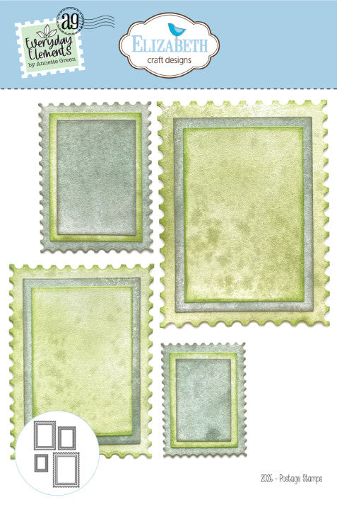 Elizabeth Craft Designs Juego de troqueles para sellos postales Everyday Elements