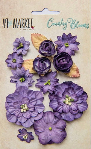 49 y Market Country florece flores violetas