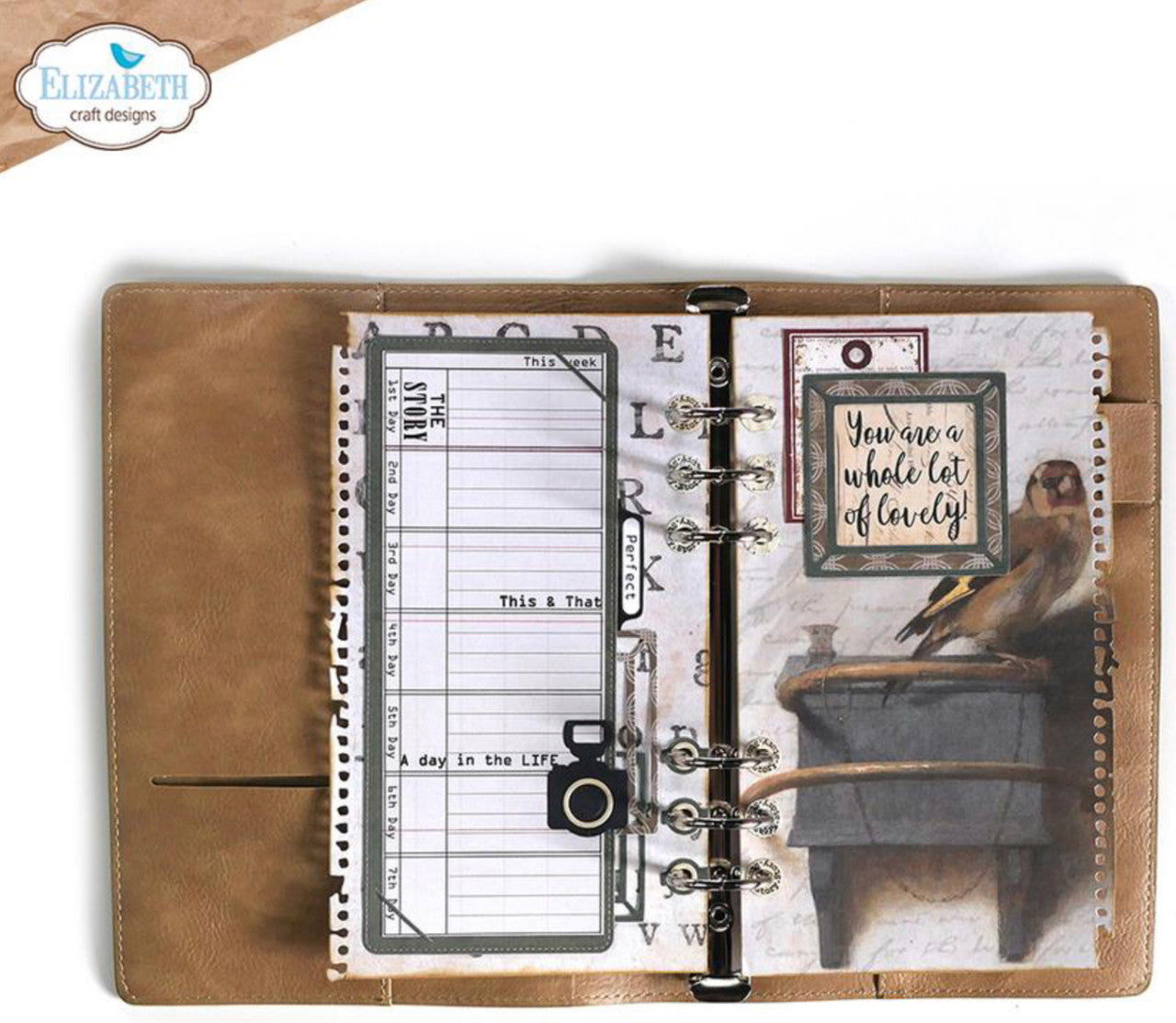 Elizabeth Craft Designs Planner Essentials 39 - Gescheurde pagina met frames