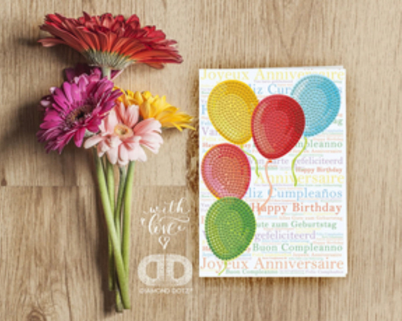 Globos Diamond Dotz en lo alto Tarjetas de felicitación