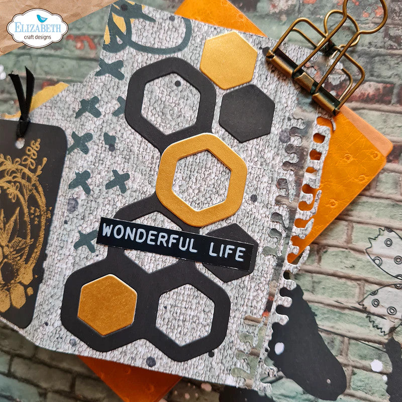 Elizabeth Craft Designs Juego de troqueles de metal en forma de panal