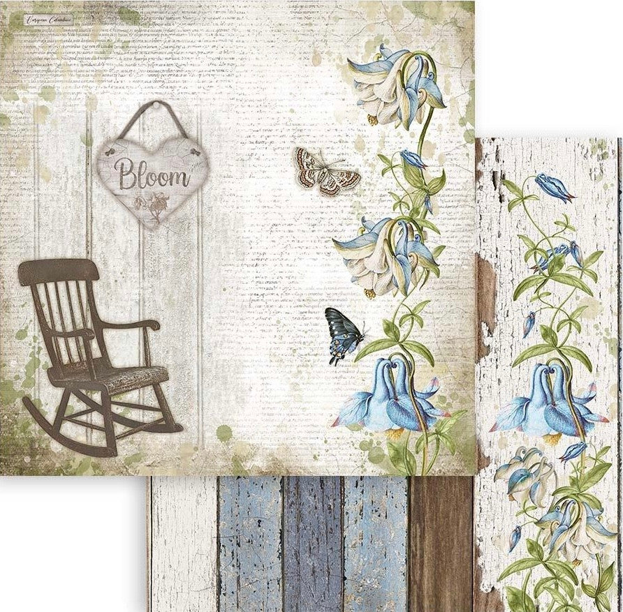 Colección de papel Stamperia de doble cara de 12" x 12" - Romantic Garden House