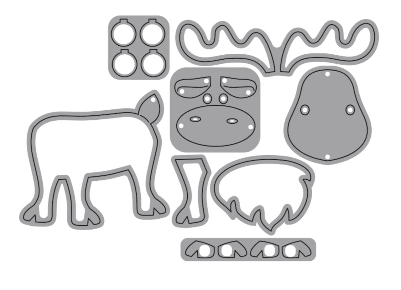 Elizabeth Craft Designs Juego de troqueles de alce