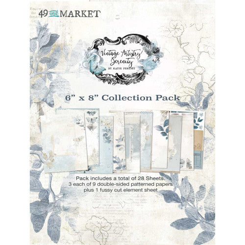 49 & Market Vintage Artistry Serenity - 6” x 8” Collection Pack