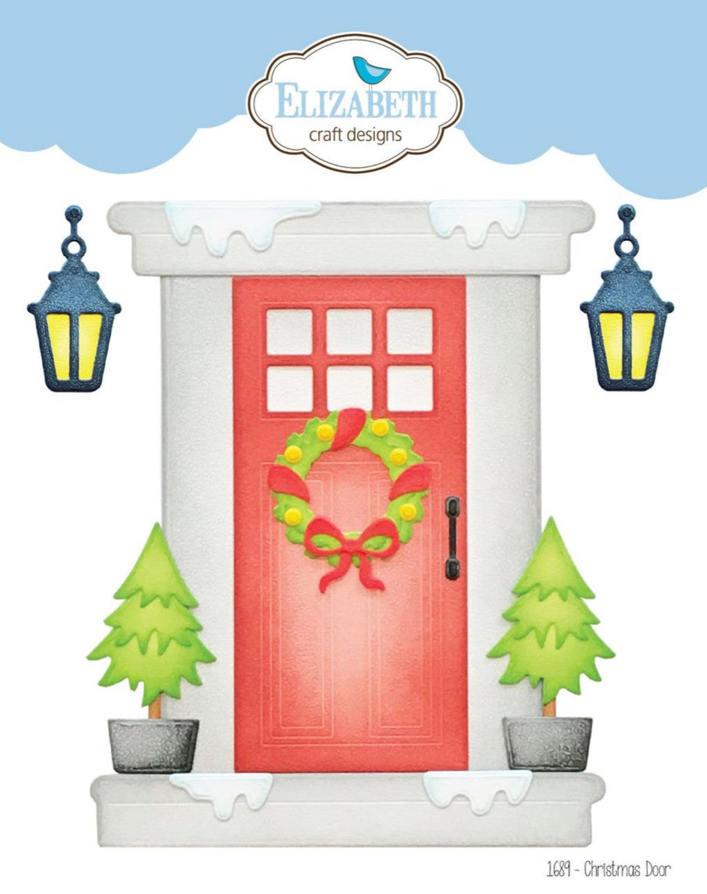 Elizabeth Craft Designs Juego de troqueles para puerta navideña