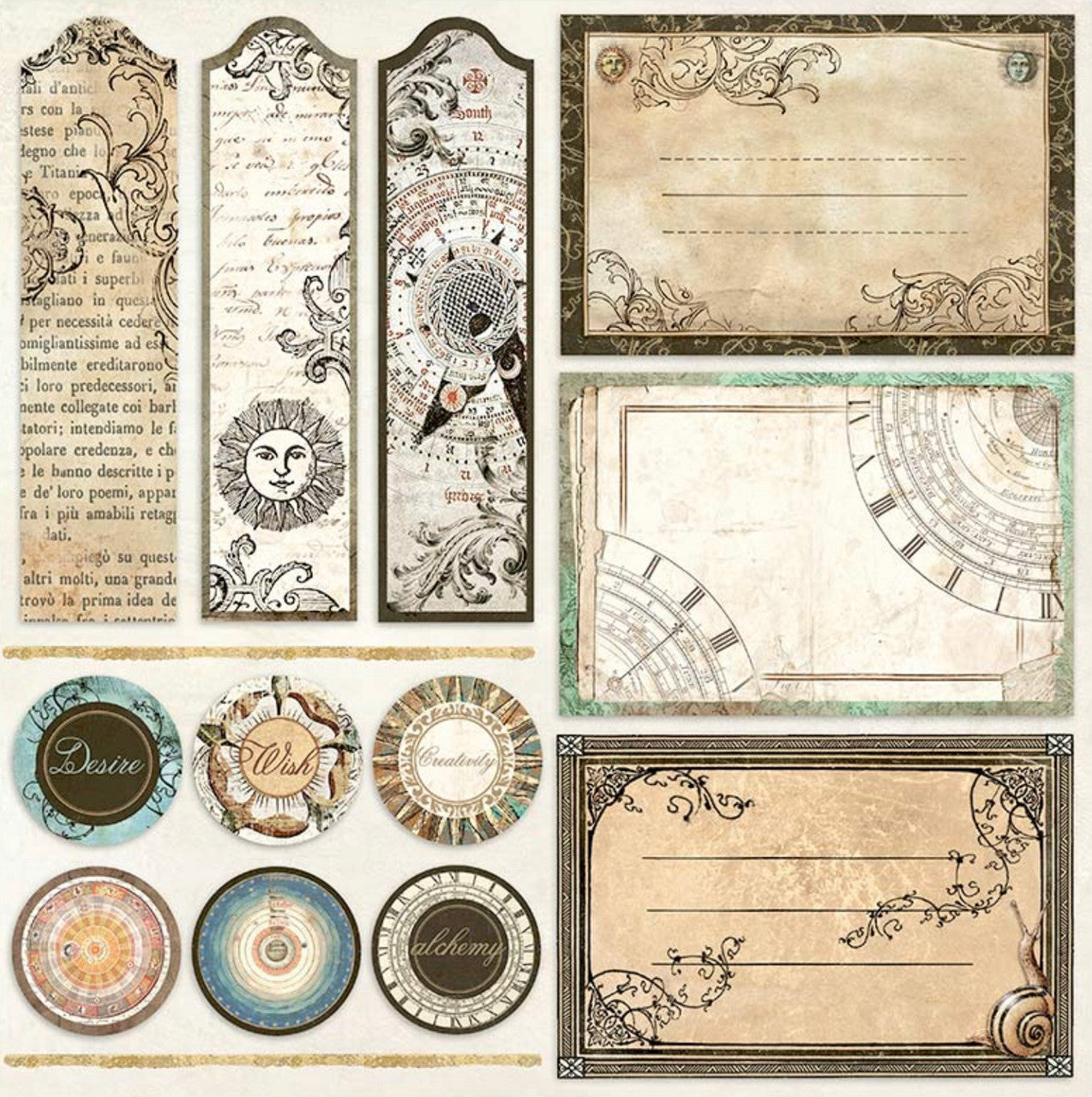 Stamperia Alchemy-papierpakket 8 "x 8"