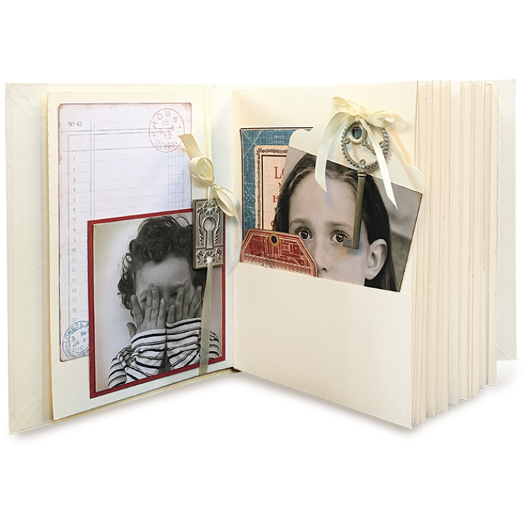 Álbum de bolsillo y etiqueta rectangular color marfil Graphic 45