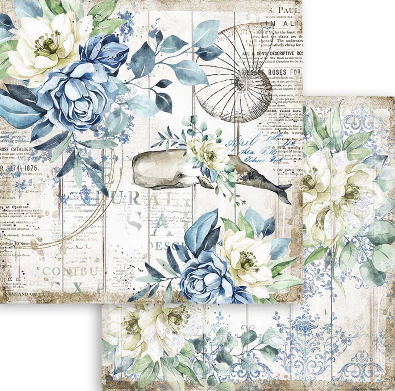 Stamperia Colección de papel Romantic Sea Dream de 12" x 12"