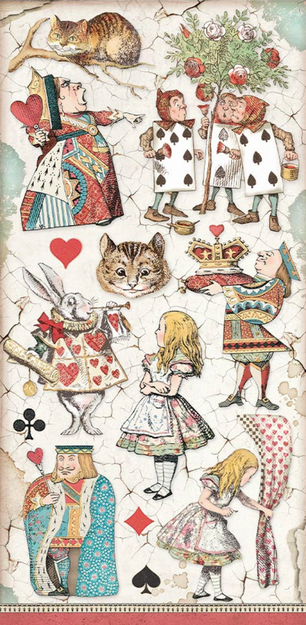 Stamperia Collectables 15 x 30 cm Alice door het kijkglas