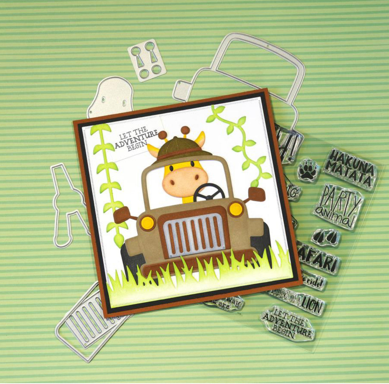 Elizabeth Craft Designs Safari Sayings-stempelset