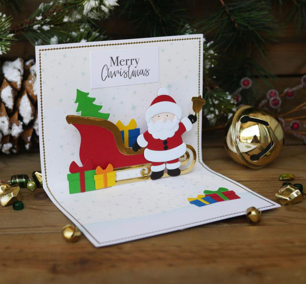 Elizabeth Craft Designs Juego de troqueles de trineo de Papá Noel