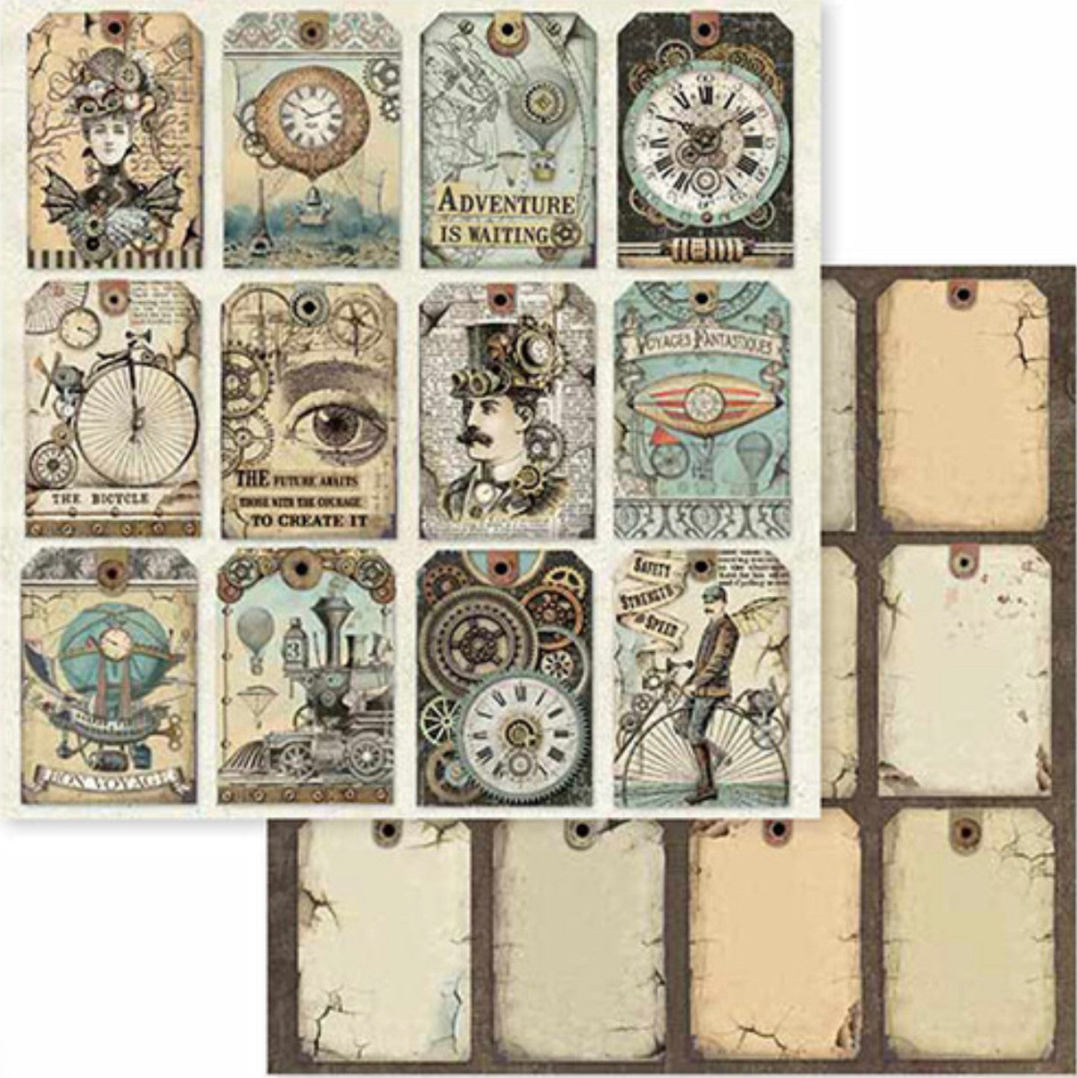 Stamperia Voyages Fantastiques-papierpakket 8 "x 8"