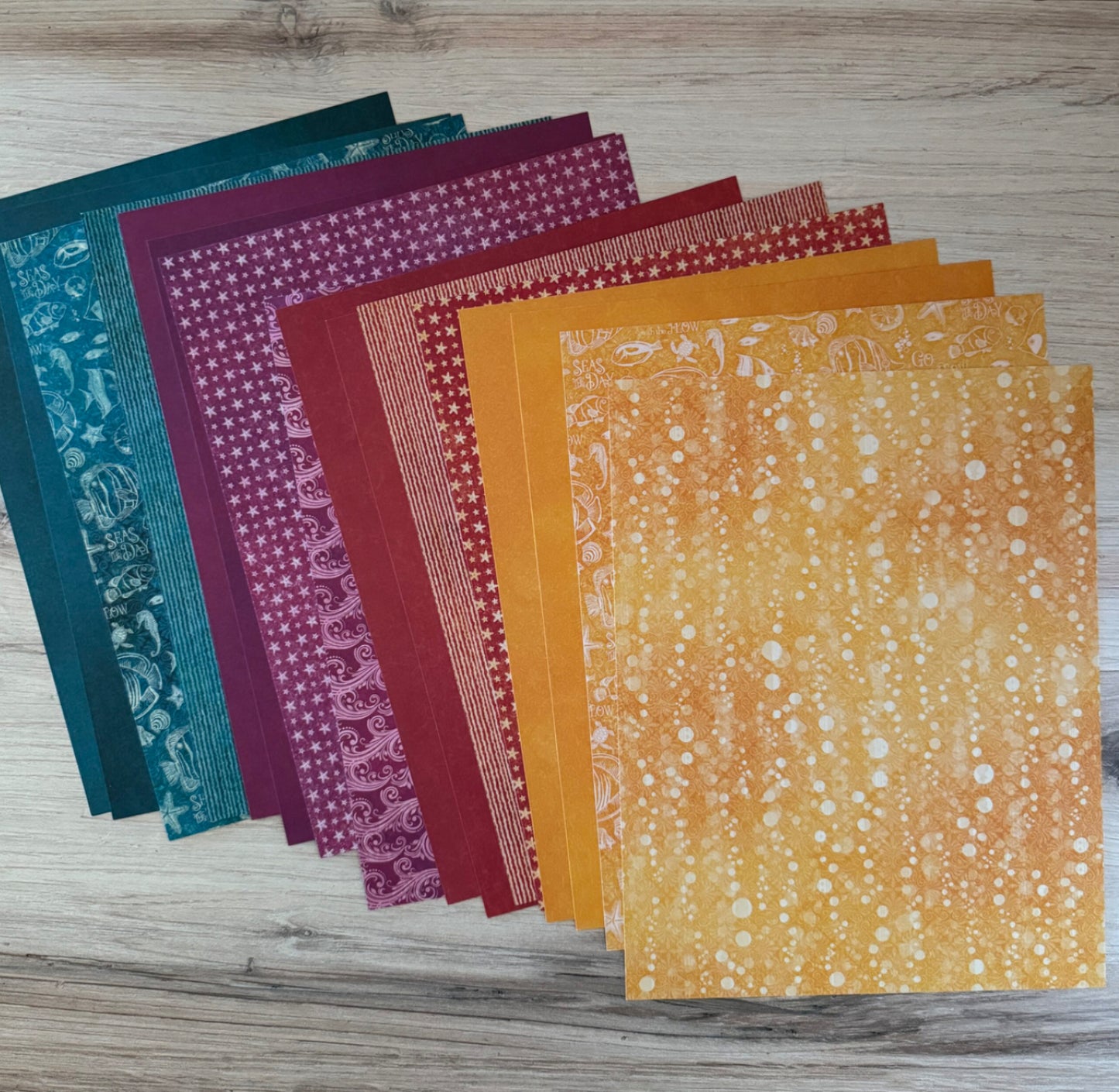 Graphic 45 Seas the Day 8.5” x 11” Patterns & Solids Pack