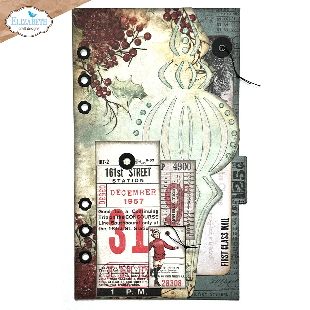 Elizabeth Craft Designs Christmas Bauble Page Metal Die Set