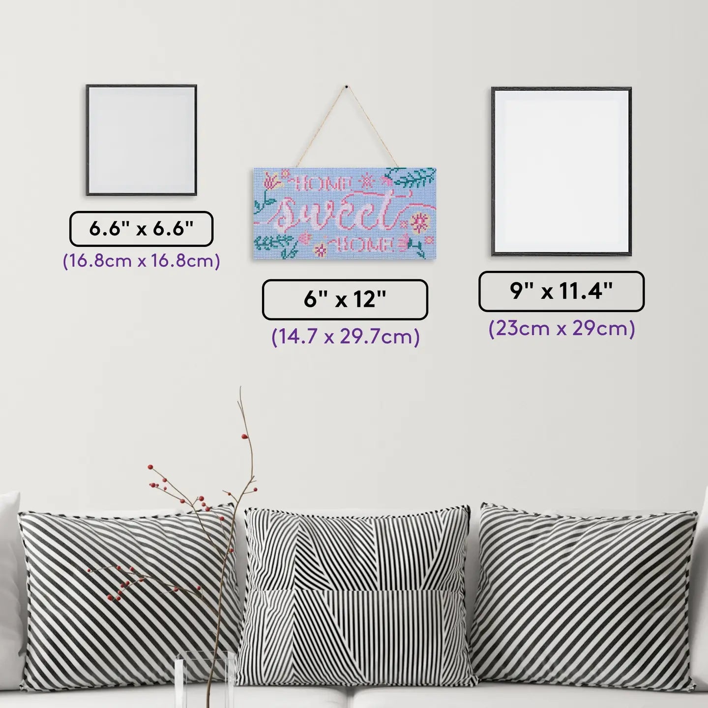 Diamond Art Club SQUARES Hanging Sign - Home Sweet Home