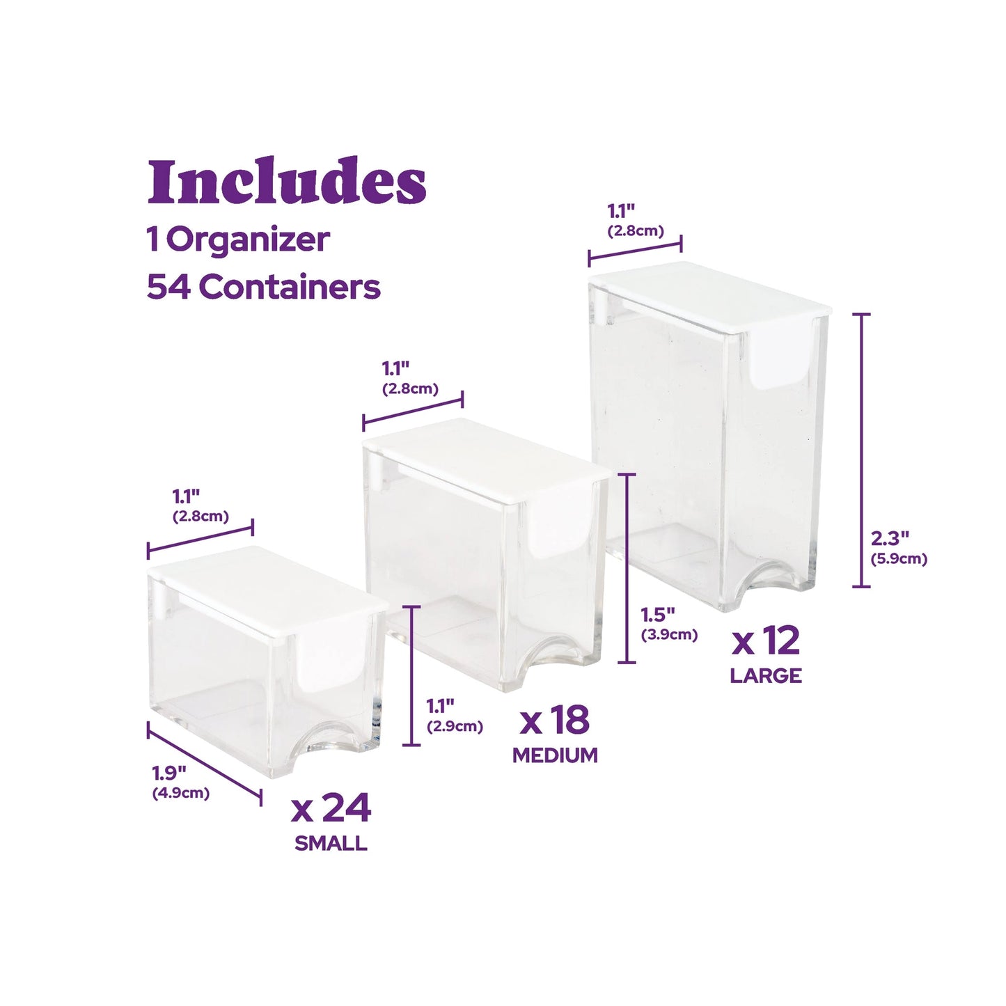 Diamond Art Club Premium 54-Container Diamond Storage Organizer