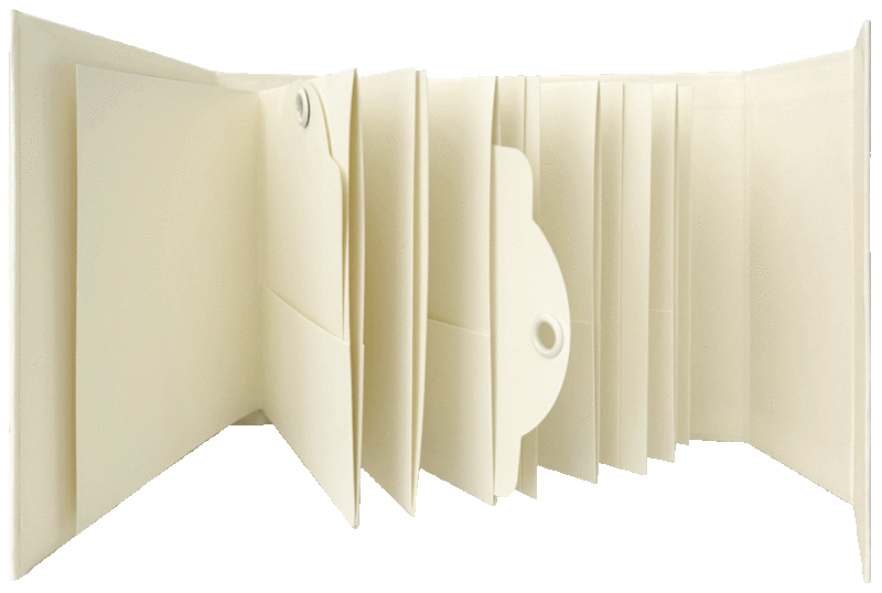 Graphic 45 Square Tag & Pocket Wrap-Around Album - Ivory