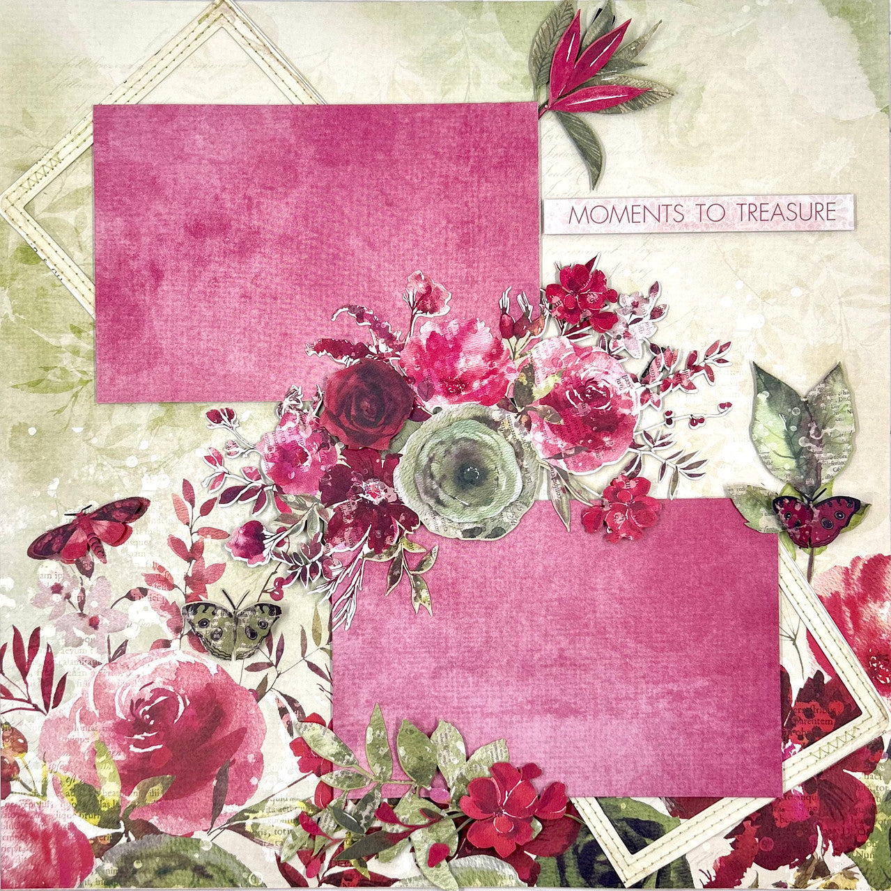 Floral Fantasy 2-Page Layout (Virtual Class 74)