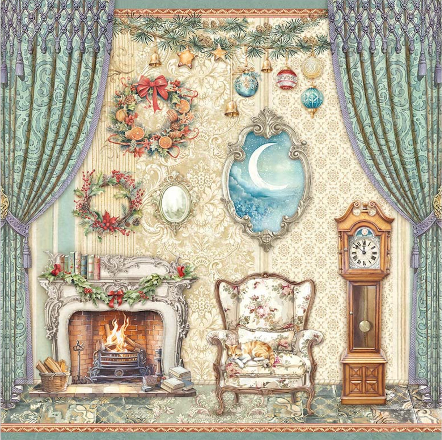 Stamperia Christmas Rose 12" x 12" Collectie Maxi Pad (22 enkelzijdig)