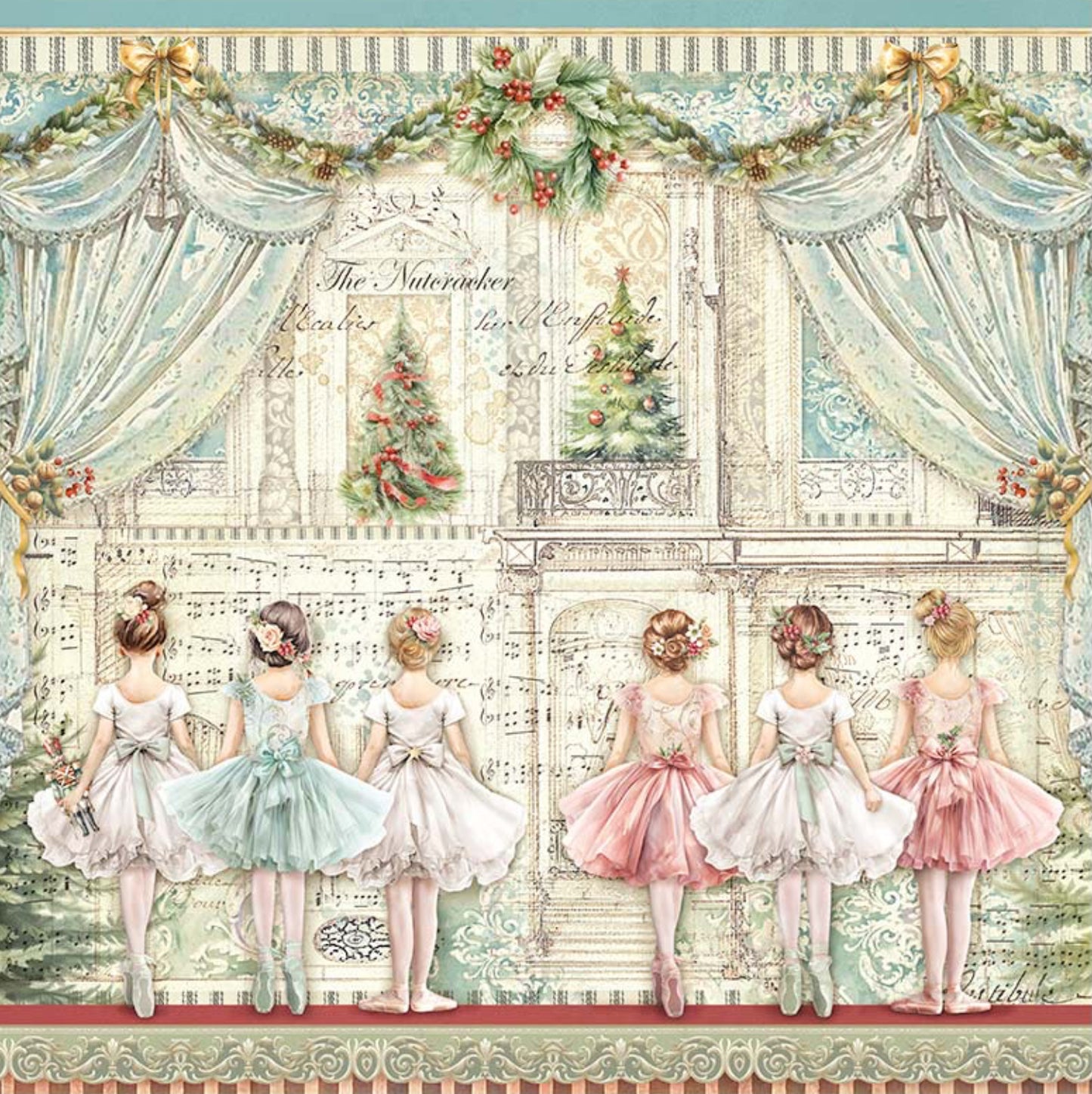 Stamperia Christmas Rose 12" x 12" Collectie Maxi Pad (22 enkelzijdig)