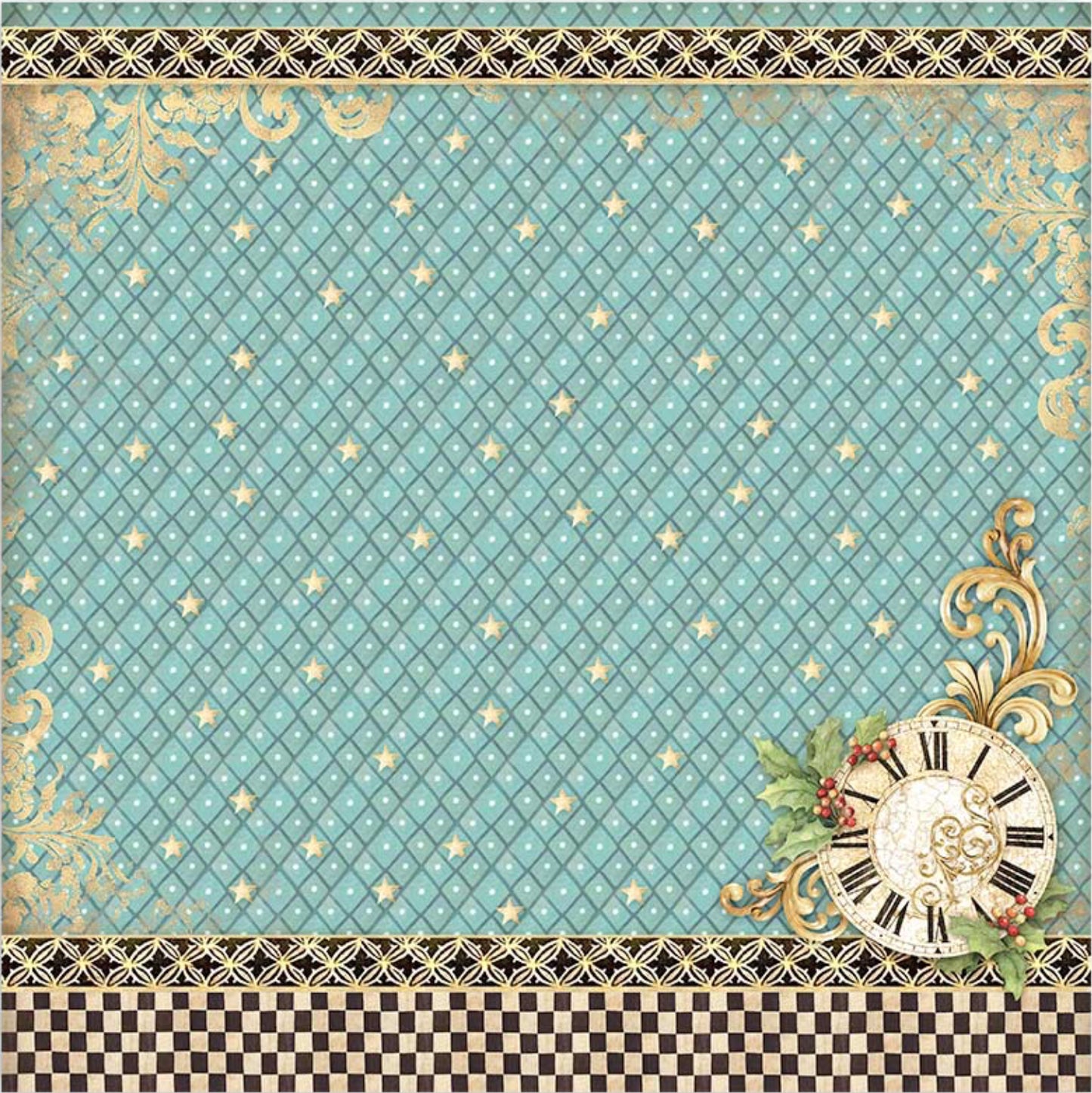 Stamperia Christmas Rose 12" x 12" Collectie Maxi Pad (22 enkelzijdig)
