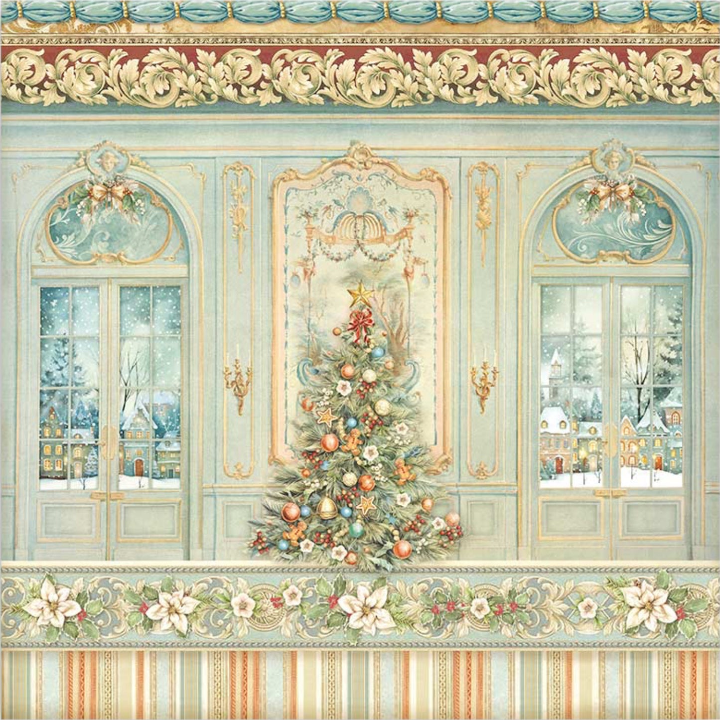 Stamperia Christmas Rose 12" x 12" Collectie Maxi Pad (22 enkelzijdig)