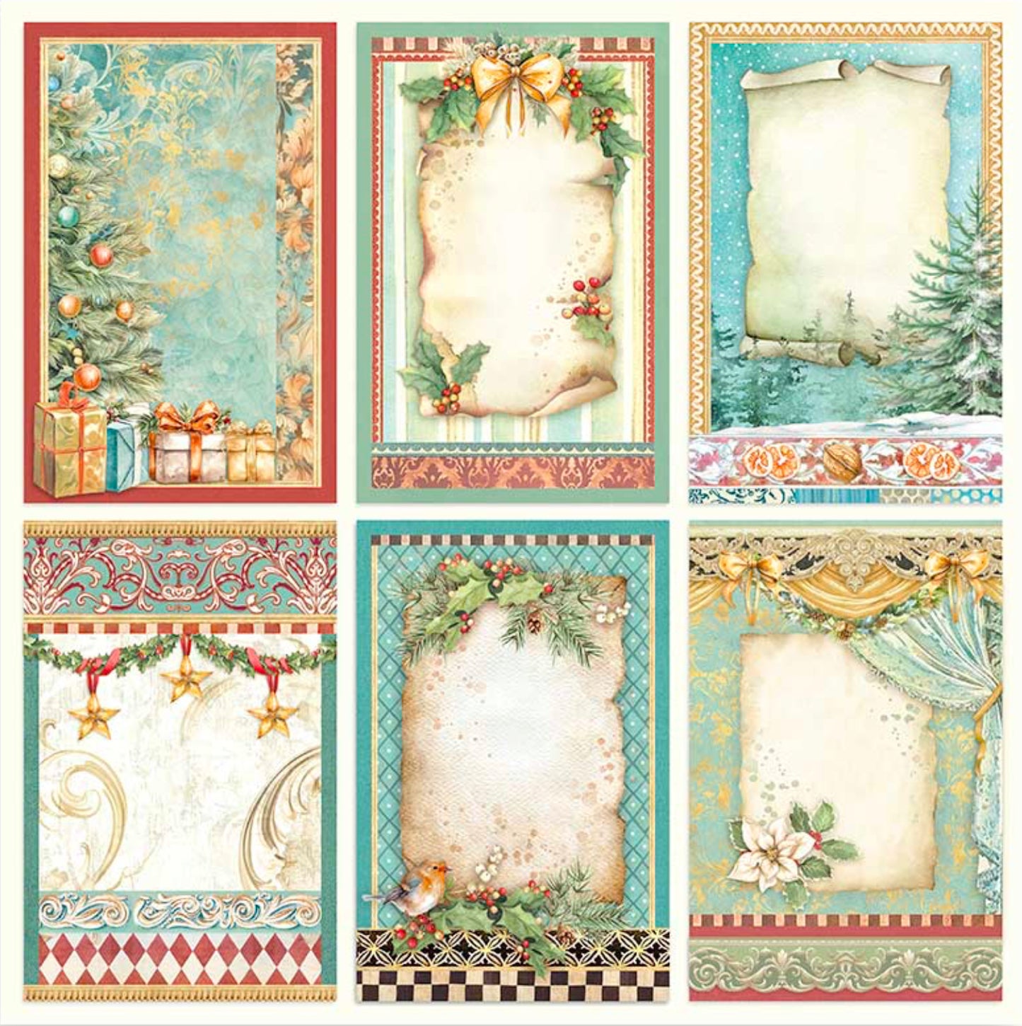 Stamperia Christmas Rose 12" x 12" Collectie Maxi Pad (22 enkelzijdig)