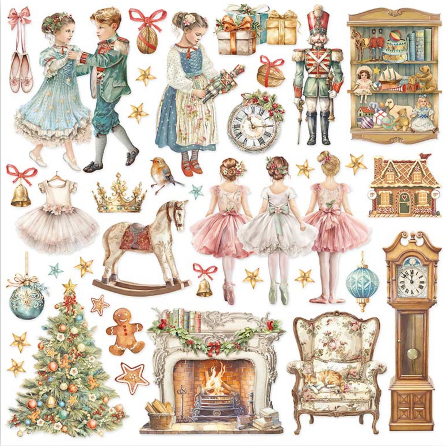 Stamperia Christmas Rose 12" x 12" Collectie Maxi Pad (22 enkelzijdig)