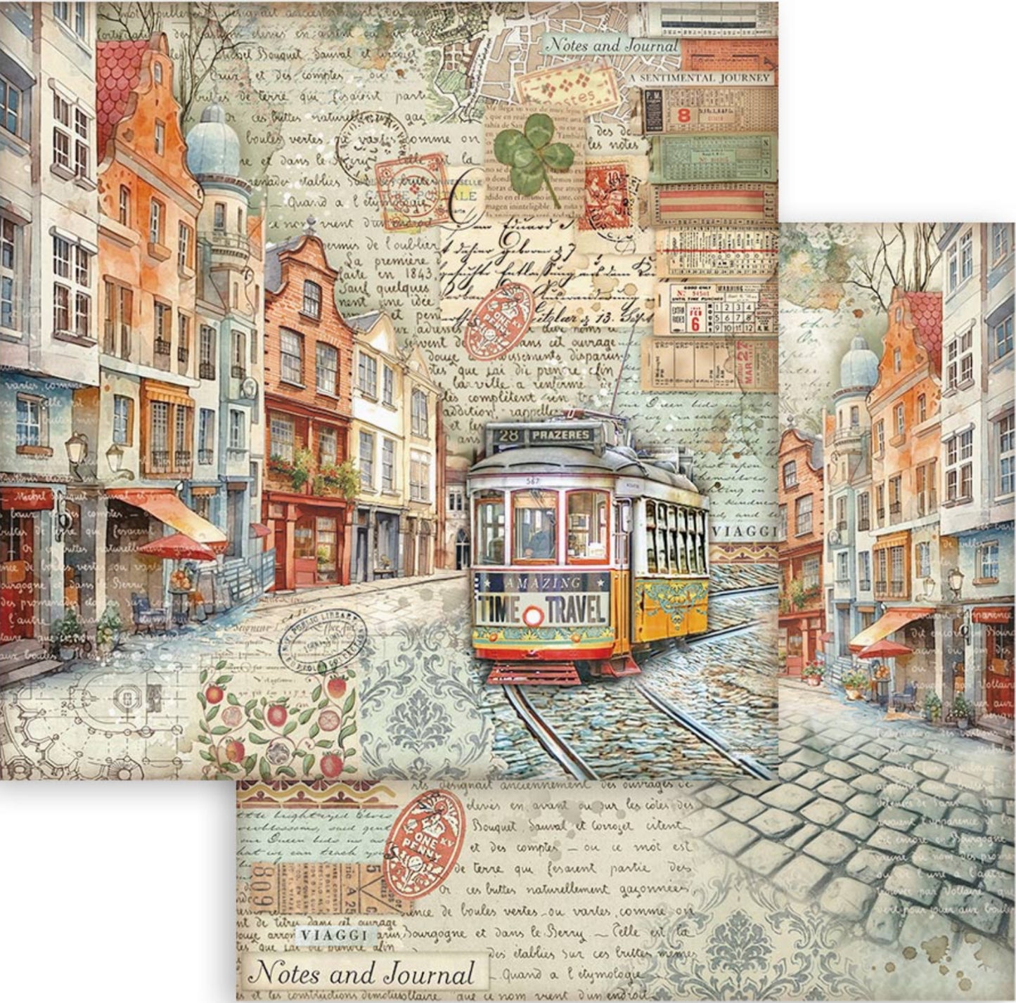 Stamperia Art of Travelling 8” x 8” Paper Pad