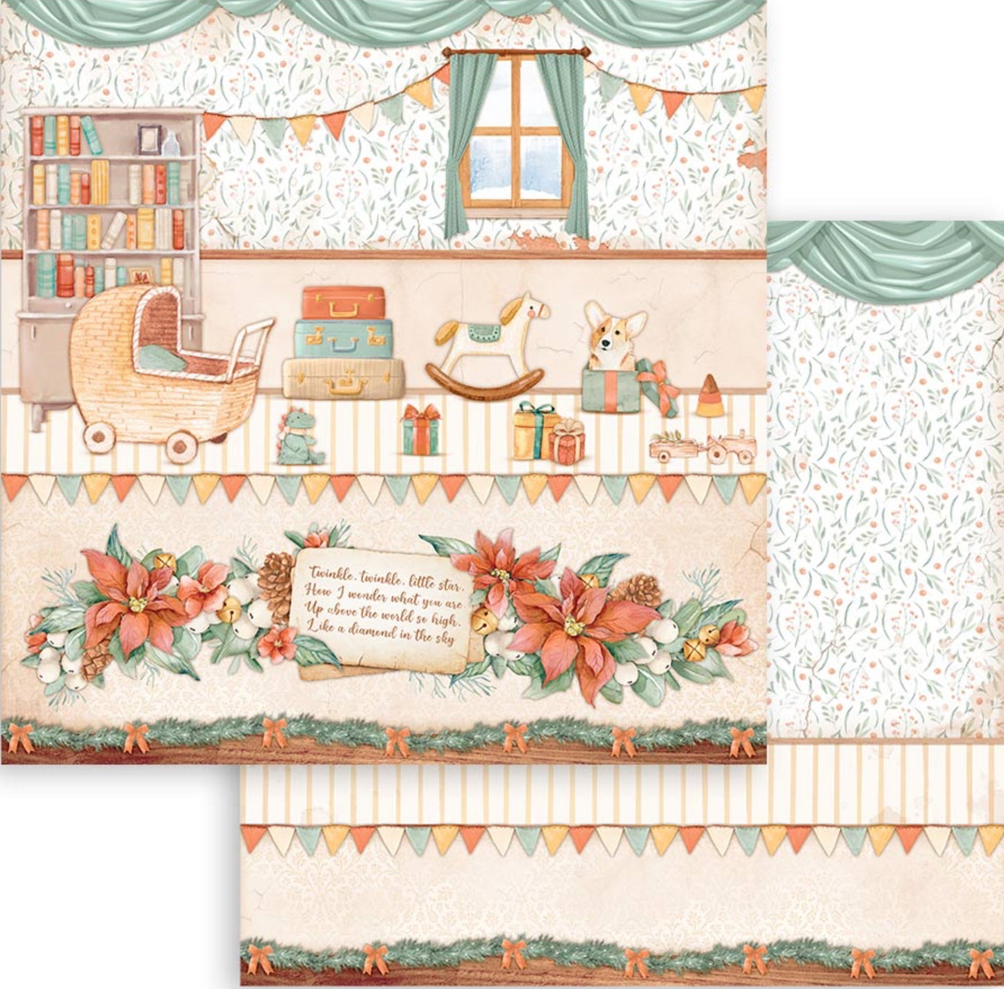 Stamperia All Around Christmas 30 x 30 cm papiercollectie