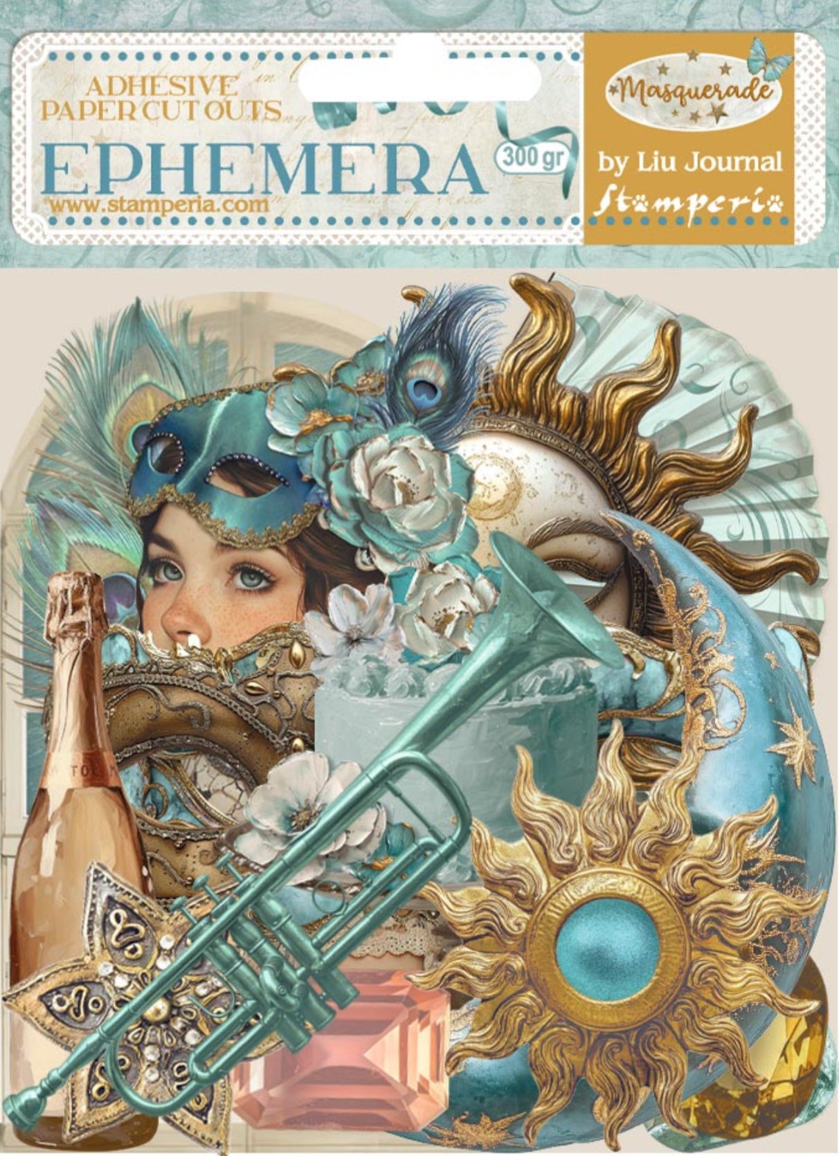 Stamperia Masquerade Adhesive Ephemera