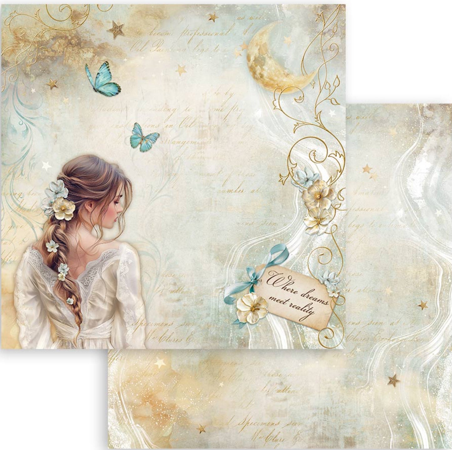 Stamperia Romantic Collection - Masquerade 8” x 8” Paper Pad