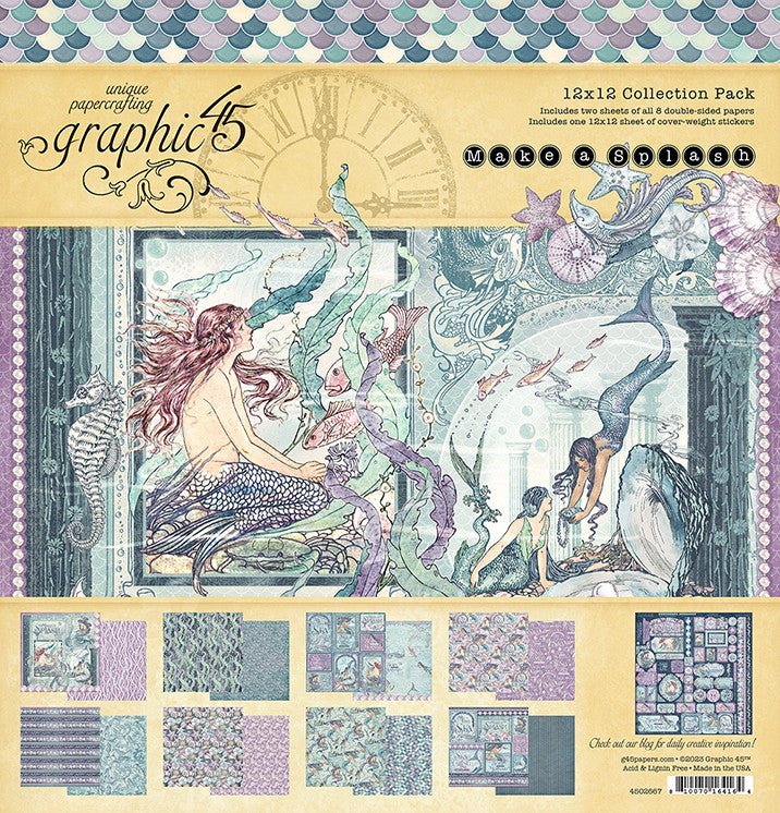 Grafisch 45 Make a Splash 12 x 12 collectiepakket met stickers